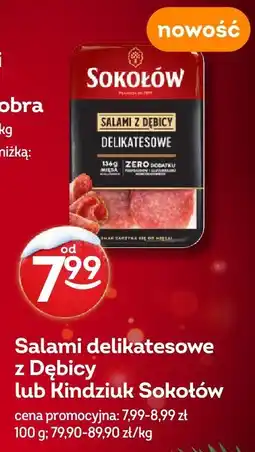 Żabka Salami delikatesowe z Dębicy lub kindziuk Sokołów oferta