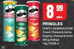 Chorten Chipsy ziemniaczane Pringles Cream Cheese & Herbs, Original, Cheese & Onion 165 g, Kellogs oferta