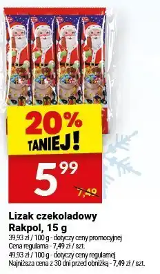 Twój Market Lizak czekoladowy Rakpol, 15 g oferta