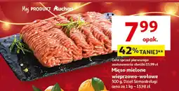 Auchan Mięso mielone wieprzowo-wołowe 500g Dział Samoobsługi Mój PRODUKT Auchan oferta