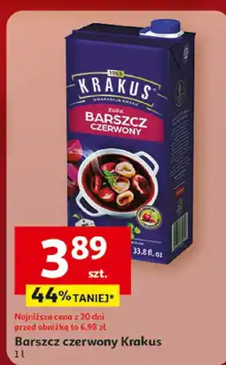 Auchan Barszcz czerwony Krakus 1l oferta