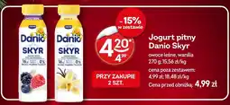 Żabka Jogurt pitny Danio Skyr owoce leśne, wanilia oferta