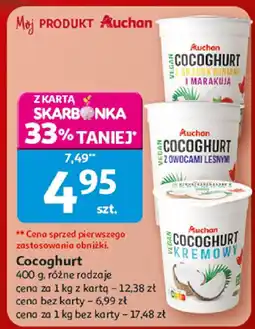 Auchan Cocoghurt kremowy z owocami leśnymi i marakują Auchan oferta