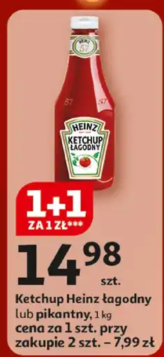 Auchan Ketchup Heinz łagodny lub pikantny oferta