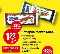 Żabka Kanapka Monte Snack różne rodzaje 29g oferta