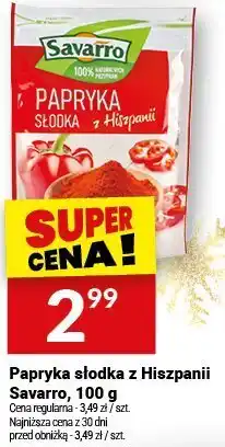 Twój Market Papryka słodka z Hiszpanii Savarro, 100 g oferta