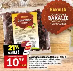 Twój Market Żurawina suszona Bakalia oferta