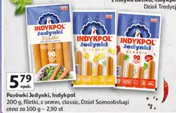 Auchan Parówki Jedynki Indykpol 200 g (filetki, z serem, classic) oferta