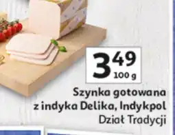 Auchan Szynka gotowana z indyka Deliko Indykpol oferta