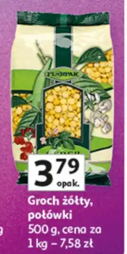 Auchan Groch żółty, połówki 500 g Florpak oferta