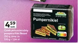Auchan Chleb pełnoziarnisty Pumpernikiel Benus oferta