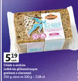Auchan Chleb o niskim indeksie glikemicznym z ziarnami Auchan oferta