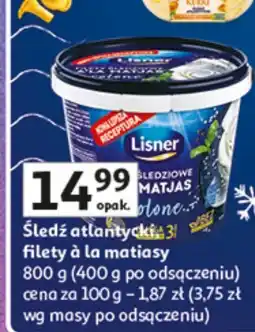 Auchan Śledź solankowy z filety à la matiasy Lisner oferta