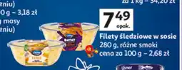 Auchan Filety śledziowe w sosie Lisner różne smaki oferta