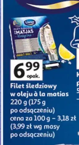 Auchan Filet śledziowy w oleju à la matias Lisner oferta