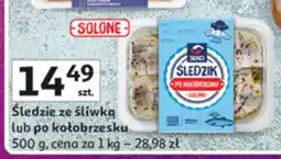 Auchan Śledzie ze śliwką lub po kołobrzesku Solone oferta