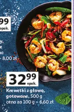 Auchan Krewetki z głową gotowane NorSo oferta