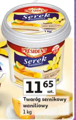 Auchan Twaróg sernikowy waniliowy President oferta