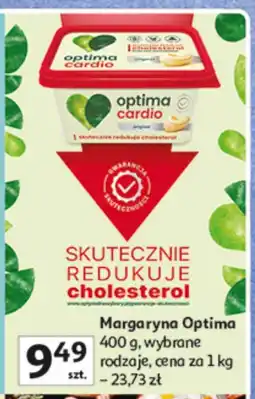 Auchan Margaryna Optima wybrane rodzaje Optima Cardio oferta