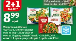 Auchan Warzywa na patelnie 400-450 g, wybrane rodzaje Hortex oferta