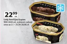 Auchan Lody familijne Grycan 900-1100 ml, wybrane rodzaje oferta
