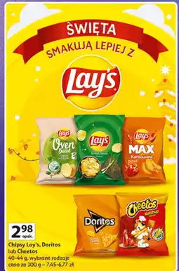 Auchan Chipsy Lay's, Doritos lub Cheetos 40-44 g wybrane rodzaje oferta