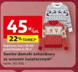 Auchan Sweter damski żakardowy oferta