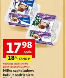 Auchan Milka czekoladowe kulki z nadzieniem oferta