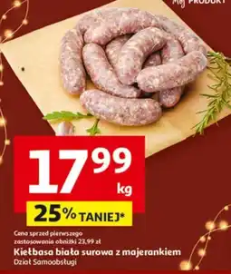 Auchan Kiełbasa biała surowa z majerankiem oferta