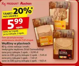 Auchan Wędliny w plastrach oferta