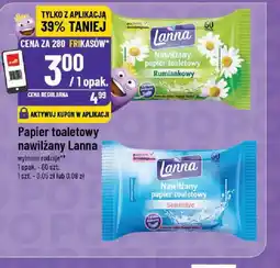 Polomarket Papier toaletowy nawilżany Lanna oferta