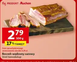 Auchan Boczek wędzony surowy oferta