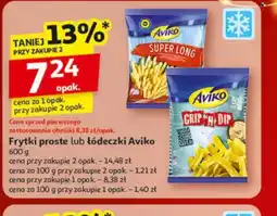 Auchan Frytki proste lub łódeczki Aviko oferta