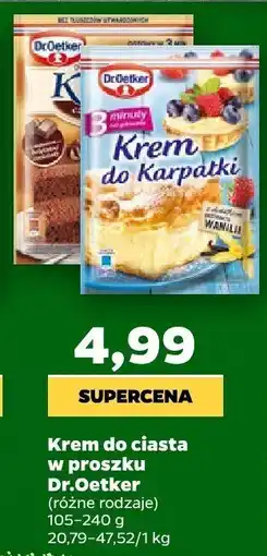 Netto Krem do ciasta w proszku, różne rodzaje Dr.Oetker oferta