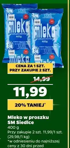Netto Mleko w proszku 400 g SM Siedlce oferta