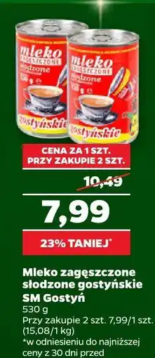 Netto Mleko zagęszczone słodzone gostyńskie SM Gostyń oferta