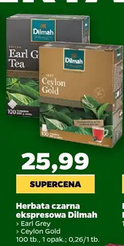 Netto Herbata czarna ekspresowa Earl Grey 100 tb. Dilmah oferta