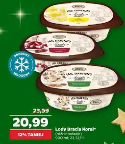 Netto Lody 900 ml, różne rodzaje Bracia Koral oferta