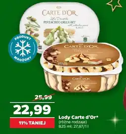 Netto Lody 825 ml, różne rodzaje Carte d'Or oferta