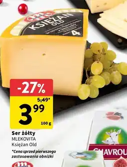 Intermarche Ser żółty MLEKOVITA Księżan Old oferta