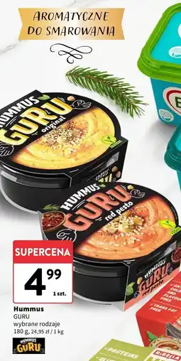 Intermarche Hummus GURU wybrane rodzaje oferta