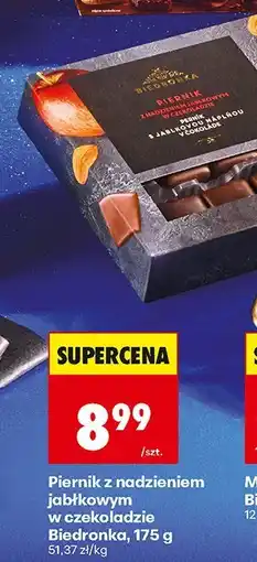 Biedronka Piernik z nadzieniem jabłkowym w czekoladzie Biedronka oferta