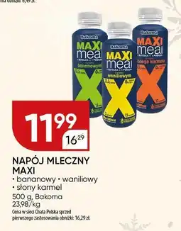 Chata Polska Napój mleczny Maxi bananowy waniliowy słony karmel Bakoma oferta