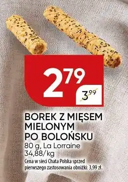 Chata Polska Borek z mięsem mielonym po bolońsku La Lorraine oferta