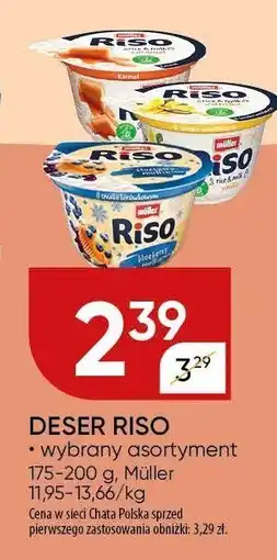 Chata Polska Deser Riso wybrany asortyment Müller oferta