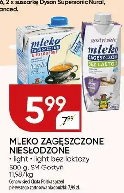 Chata Polska Mleko zagęszczone niesłodzone light lub klasyczne SM Gostyń oferta