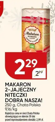Chata Polska Makaron 2-jajeczny niteczki Dobra Nasza! Chata Polska oferta