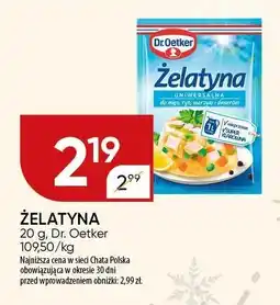 Chata Polska Żelatyna Dr. Oetker oferta