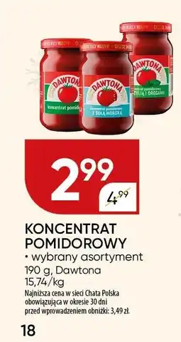 Chata Polska Koncentrat pomidorowy wybrany asortyment Dawtona oferta
