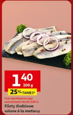 Auchan Filety śledziowe solone à la matiasy 100 g Auchan oferta